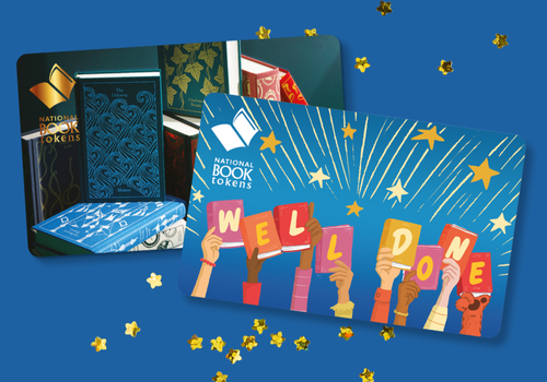 Gift cards to congratulate exam results with book-themed designs