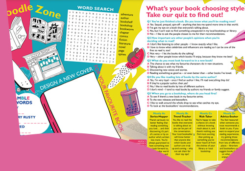 Have fun with the Bookily activity sheet