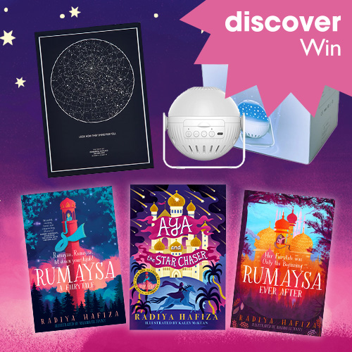 Win a signed copy of Aya and the Star Chaser and a home planetarium projector!